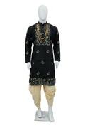 black Daman embroidery kurta with patiala pant