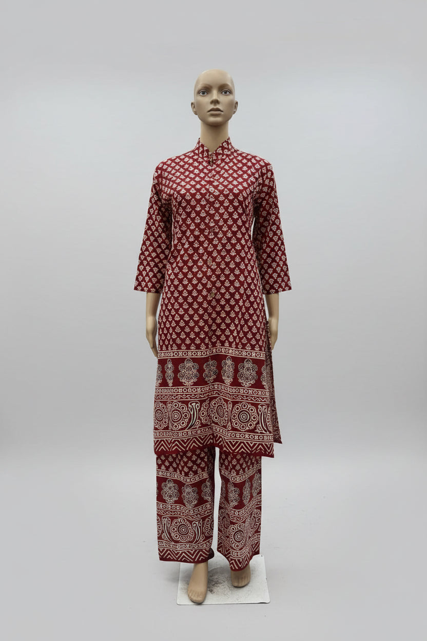 ajrak printed cotton cod set