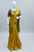 tussur yellow saree