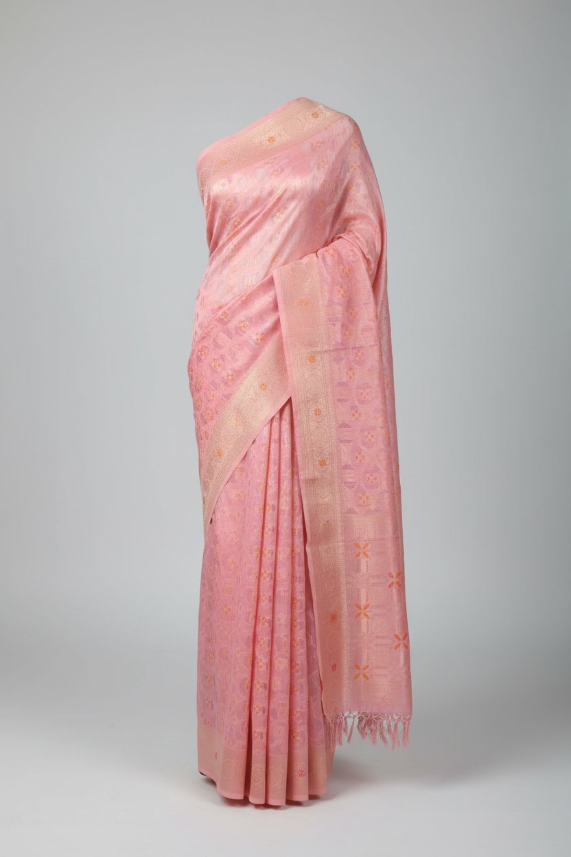 chanderi saree with stretcheable blouse